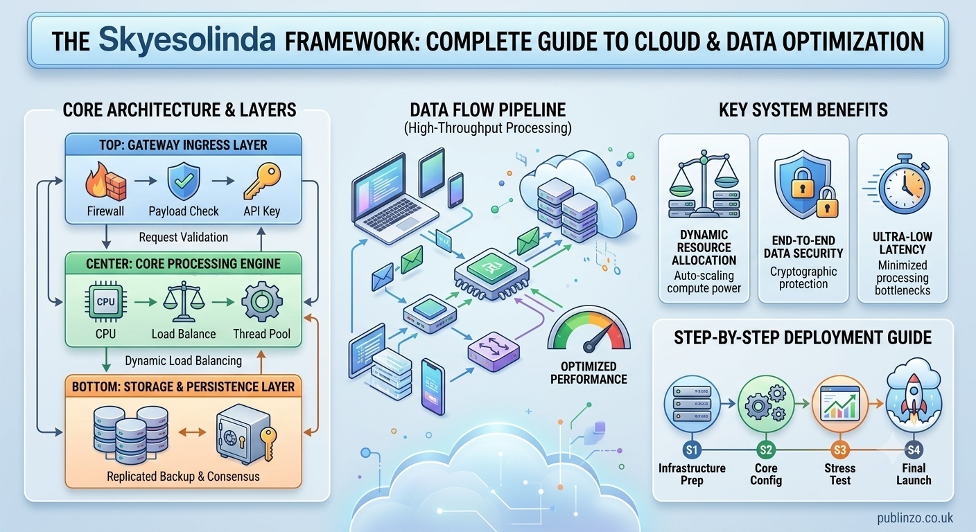 Skyesolinda Cloud Data Optimization Infographic Diagram